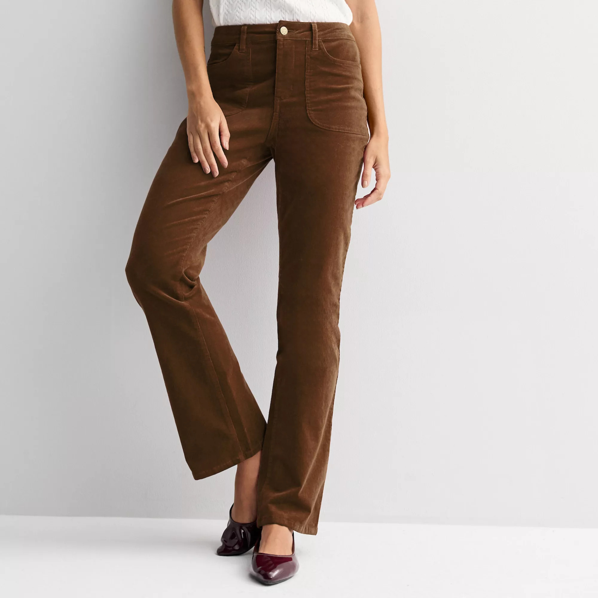 Women's Draper James Patch Pockets Corduroy Baby Boot Leg Pants | Kohl's