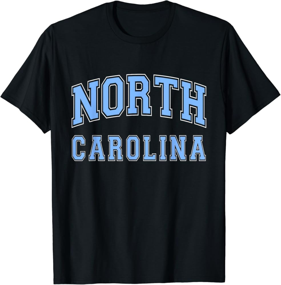 North Carolina Vintage State NC Blue Text T-Shirt | Amazon (US)