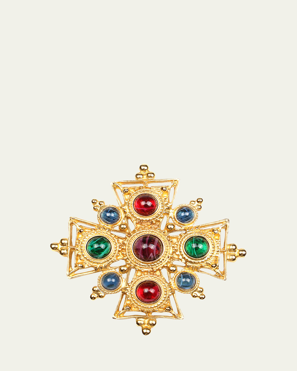 Multicolor Cross Brooch | Bergdorf Goodman