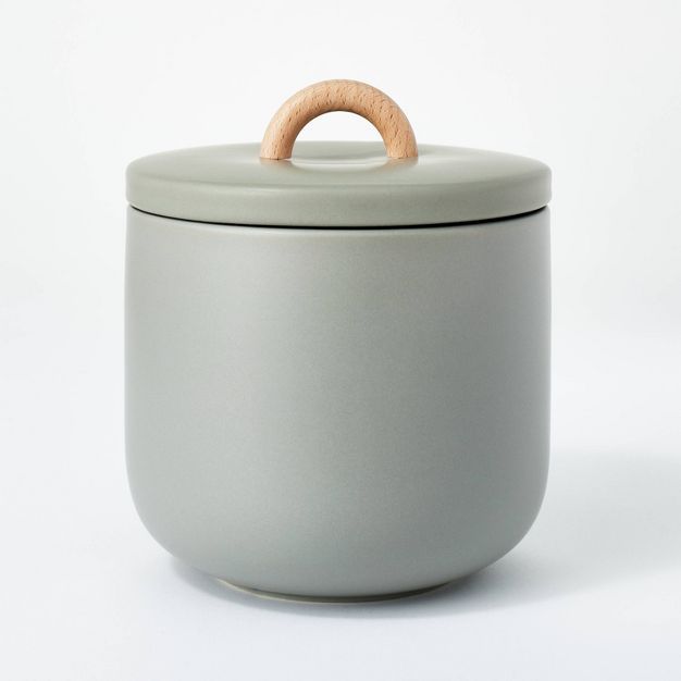 Medium Canister Canister with Lid Green - Threshold&#8482; designed with Studio McGee | Target