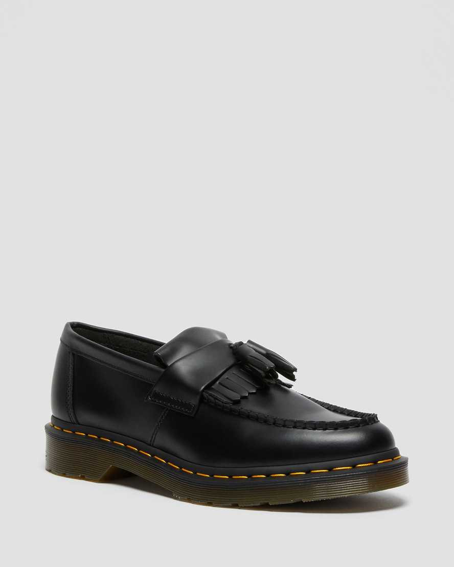 Adrian Yellow Stitch Leather Tassel Loafers | Dr Martens (UK)
