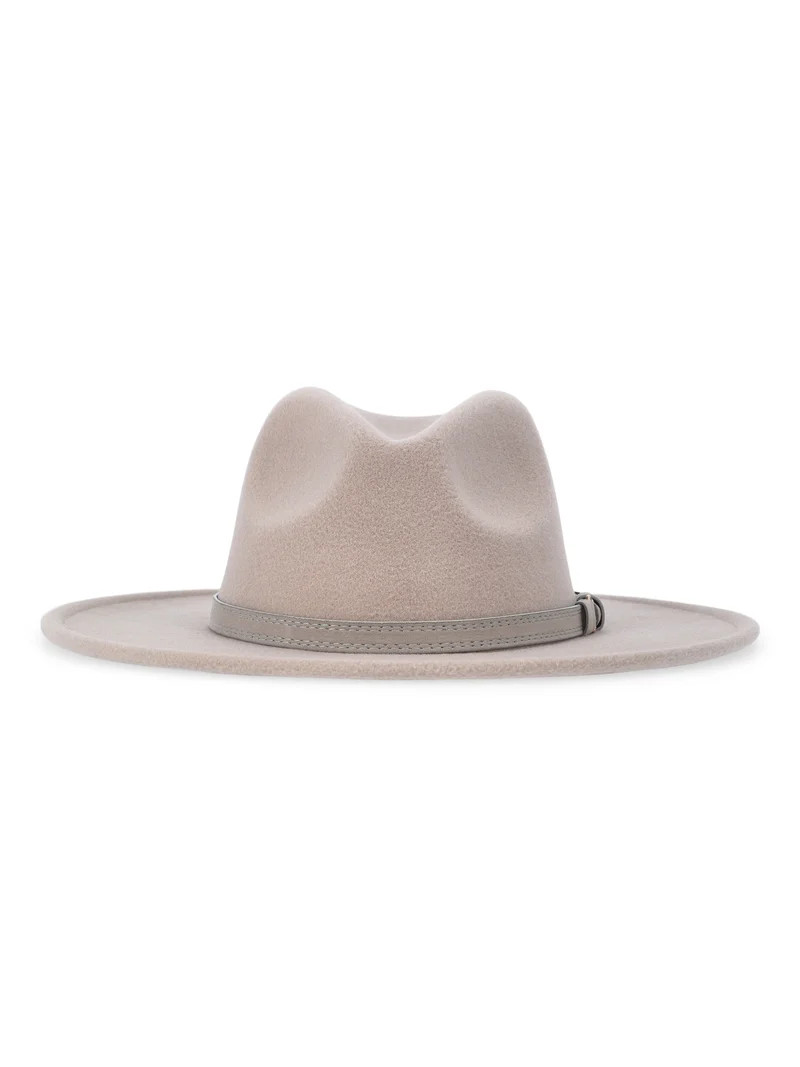 Time and Tru Women's Fedora with D-Ring Band, One Size, Taupe | Walmart (US)