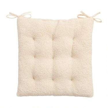 Ivory Boucle Chair Cushion | World Market