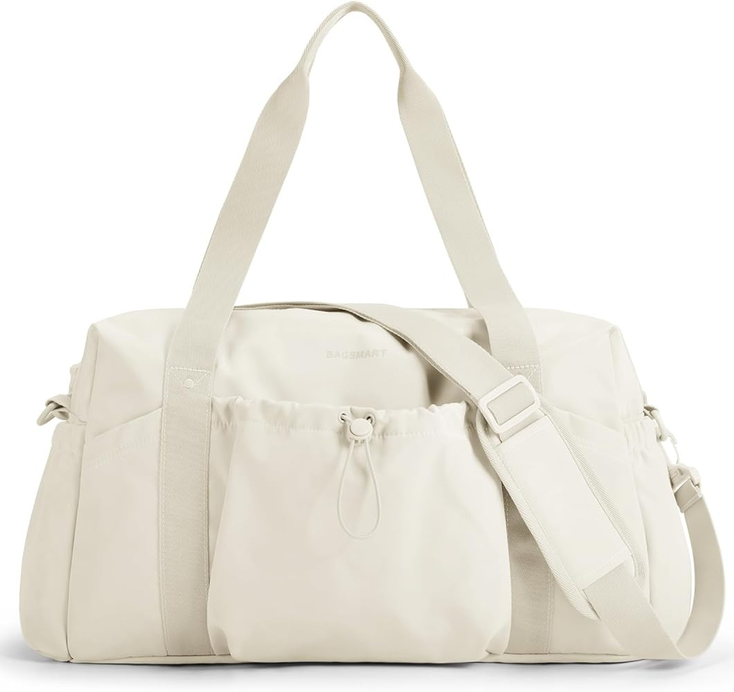 BAGSMART Weekender Duffle Bag with Shoe Bag - 26L Airport Carry On Overnight Gym Tote Bag for Spo... | Amazon (US)