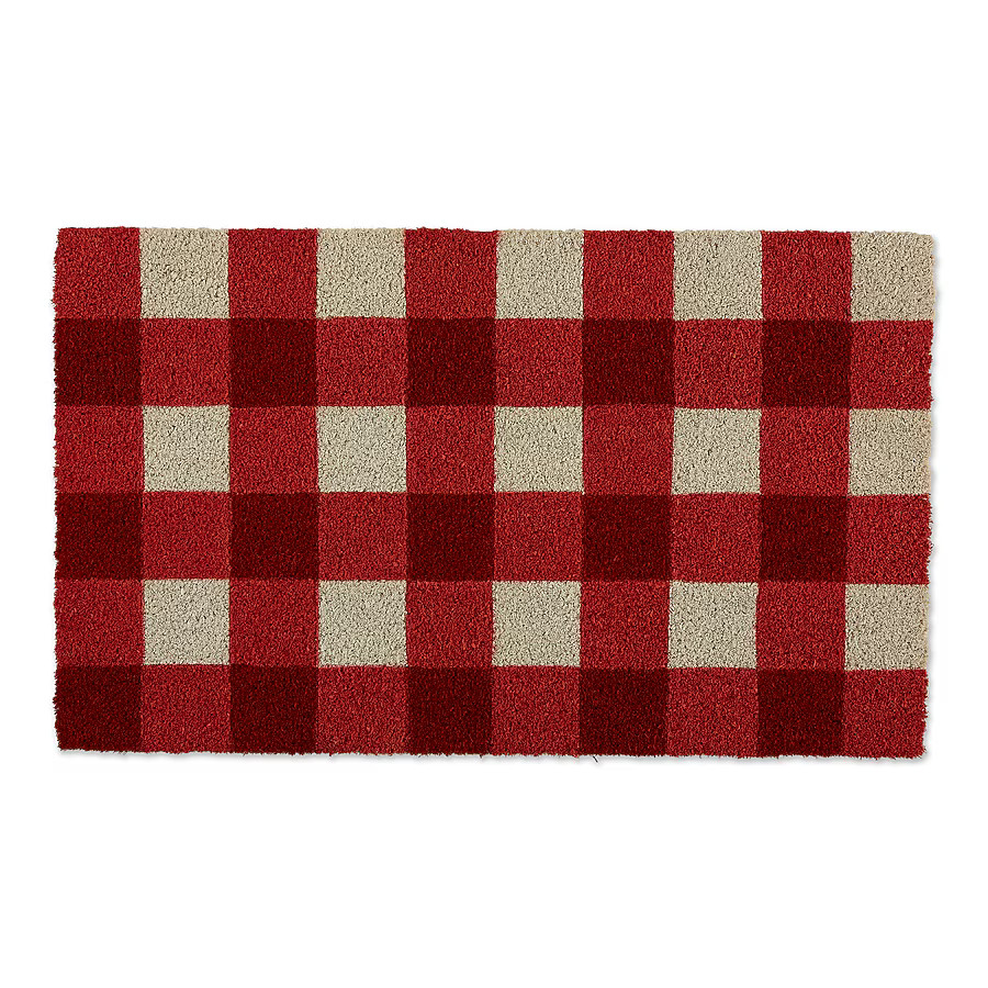 DII 18-in x 30-in Red and White Non-Slip Grip Indoor or outdoor Winter Door Mat | Lowe's