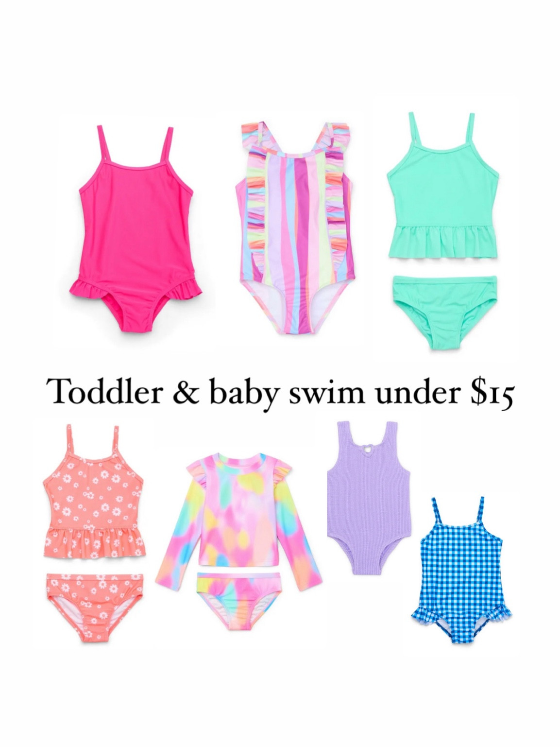 Toddler and baby swimsuits for under $15 #walmart #walmartfinds #walmartkids #toddlerfashion

#LTKFindsUnder50 #LTKKids
