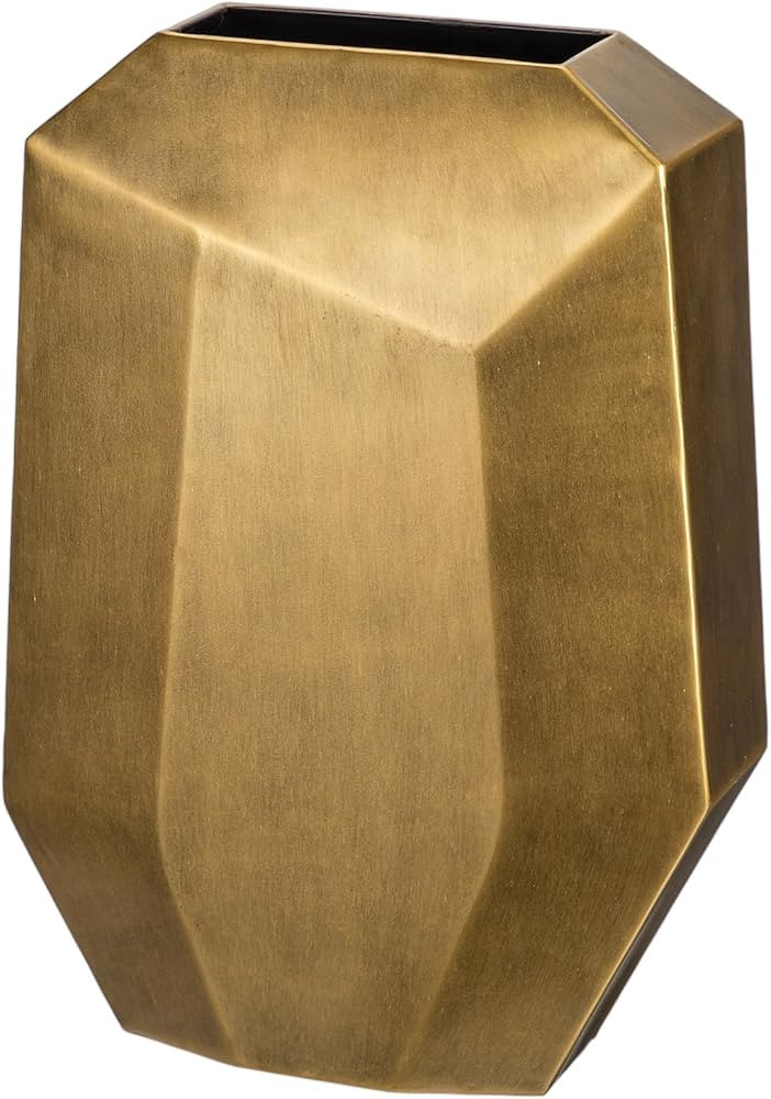 16" Tall Geometric Vases, Home Décor Gold Modern Rectangular Vases with Angular Front and Back, ... | Amazon (US)
