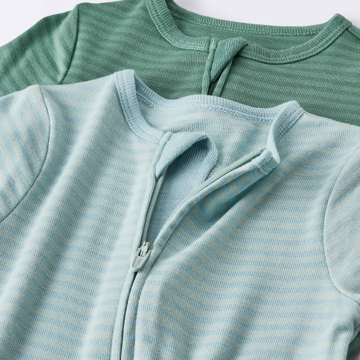 Baby Boys' 2pk So Very Soft Striped Modal Romper - Cloud Island™ Green Newborn | Target
