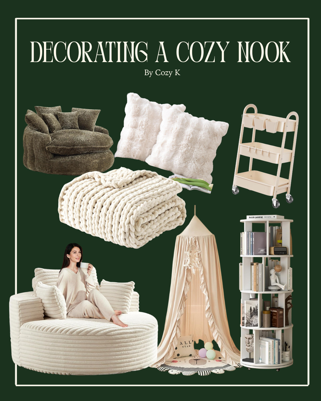 if you're thinking about creating a cozy nook for your space, here's a couple ideas/ finds to inspire you! 🌻🤎 

 #LTKHome