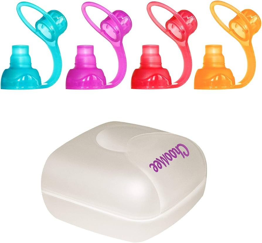 ChooMee SoftSip Food Pouch Tops | 4 Colors + White case | Prevent Spills and Protect Childs Mouth | Amazon (US)
