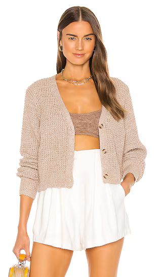 Miles Cardigan in Taupe | Revolve Clothing (Global)
