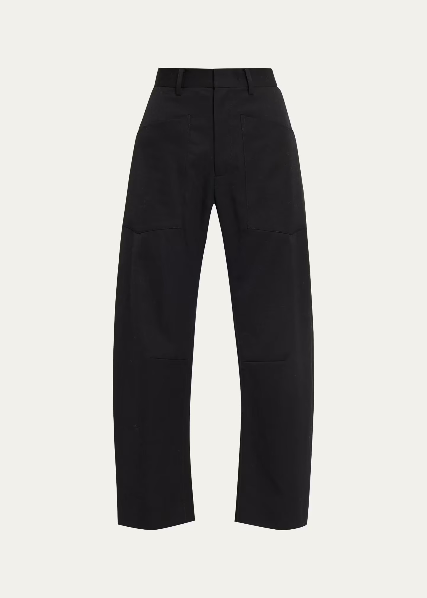 Shon Wool Barrel-Leg Ankle Pants | Bergdorf Goodman