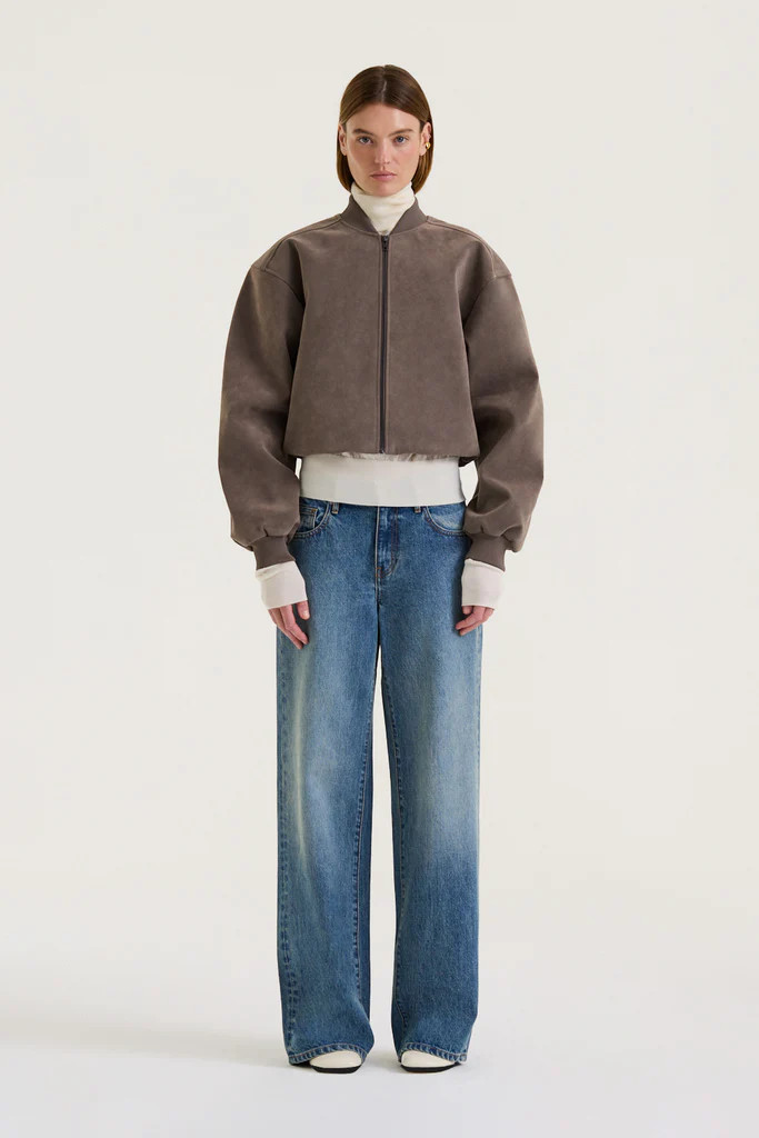 Mara Suede Bomber | Henne