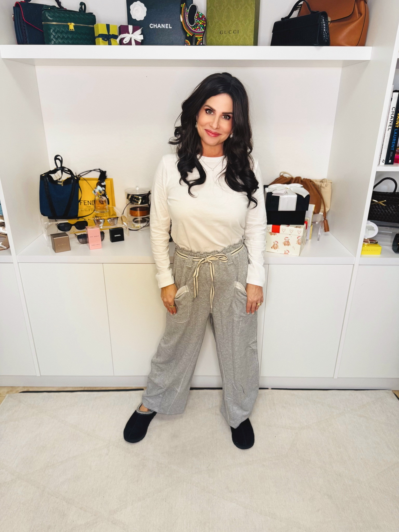 Baggy Barrel Wide Leg Cotton Lounge Pants with Pockets 

 #LTKootd #LTKSeasonal #LTKOver40