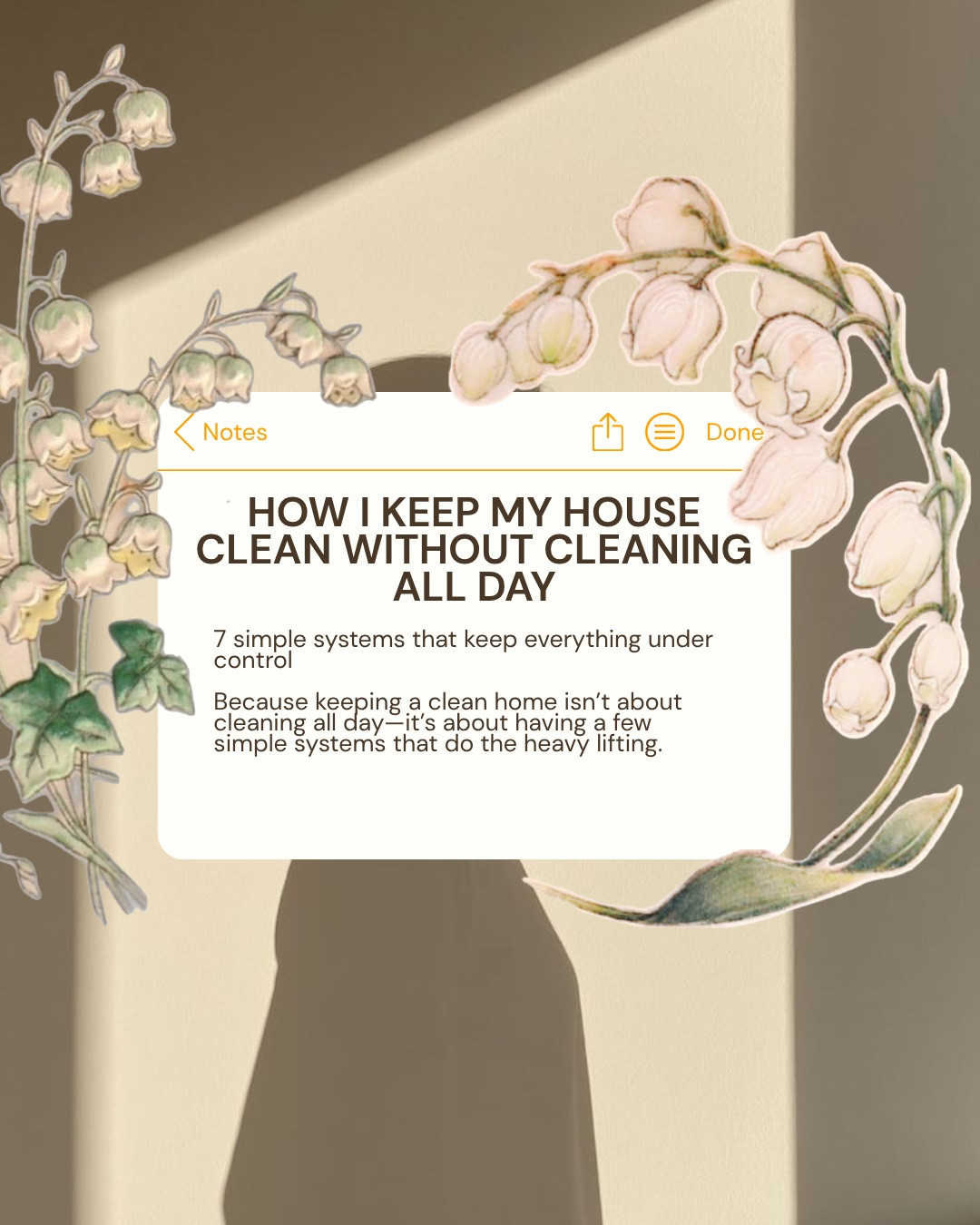 A clean home doesn’t mean you have to spend your entire day cleaning. 🧼✨

The biggest thing that’s helped me stay on top of our home is having simple systems I repeat every day + week instead of waiting until everything feels overwhelming.

A few minutes in the morning, a quick closing shift at night, one weekly reset, and rotating the bigger deep-cleaning tasks makes SUCH a difference.

The goal isn’t perfection—it’s creating routines that make your home easier to maintain. 🤍

Save this for the next time you feel like you’re constantly cleaning but somehow still behind! 🫧🏡
