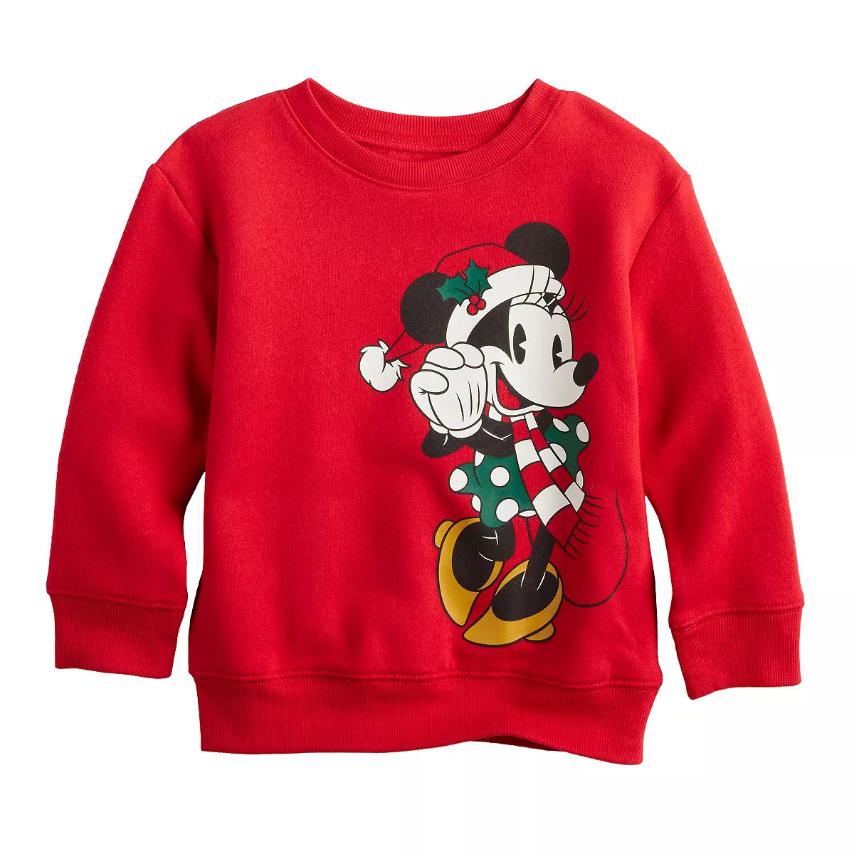Disney's Minnie Mouse Baby & Toddler Girl Christmas Minnie Crewneck Sweatshirt by Jumping Beans® | Kohl's