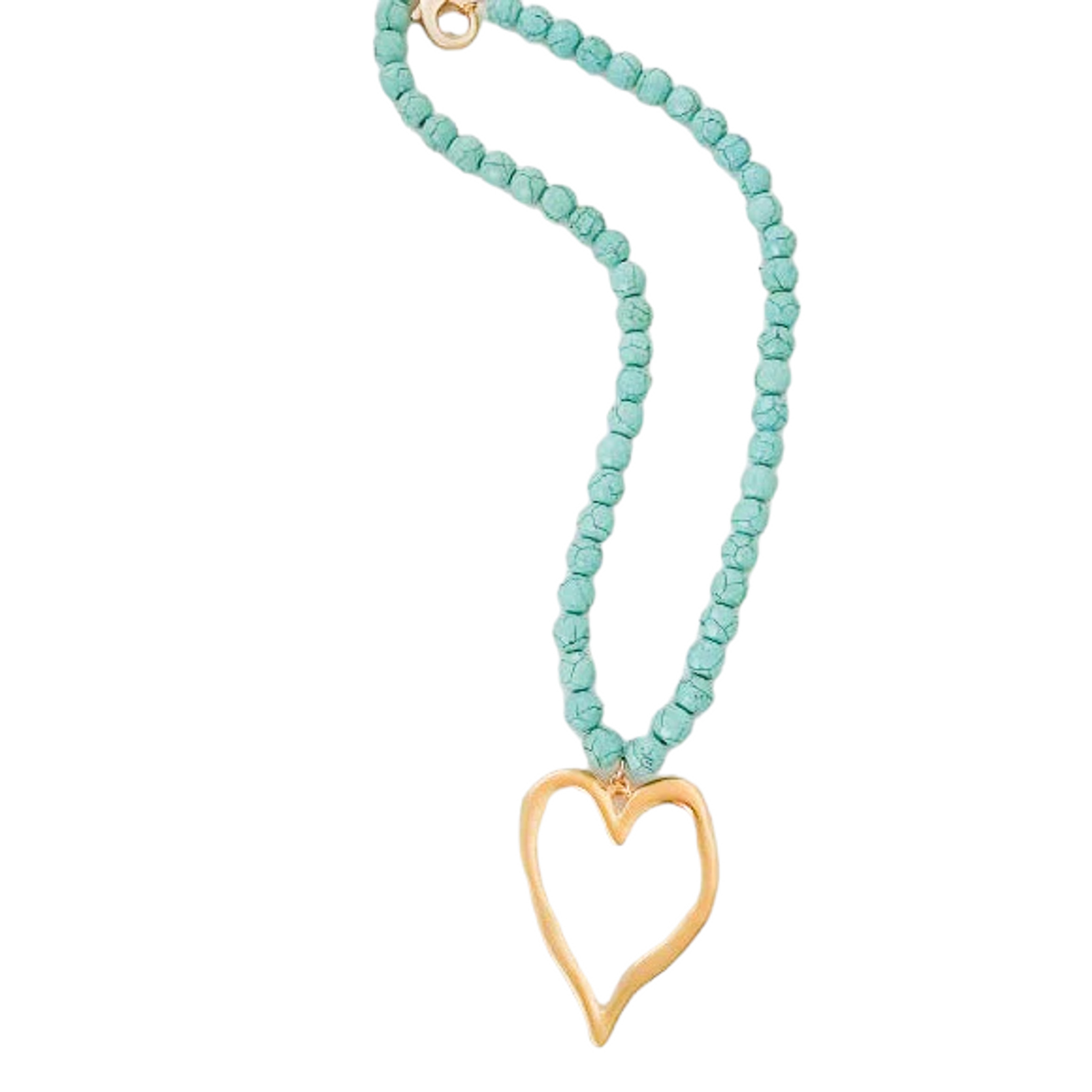 Virtue Jewelry Gemstone Beaded Heart Necklace | MONKEES OF THE VILLAGE