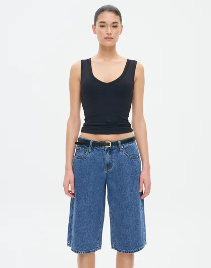 Low Rise Longline Denim Short | Glassons (Australia)