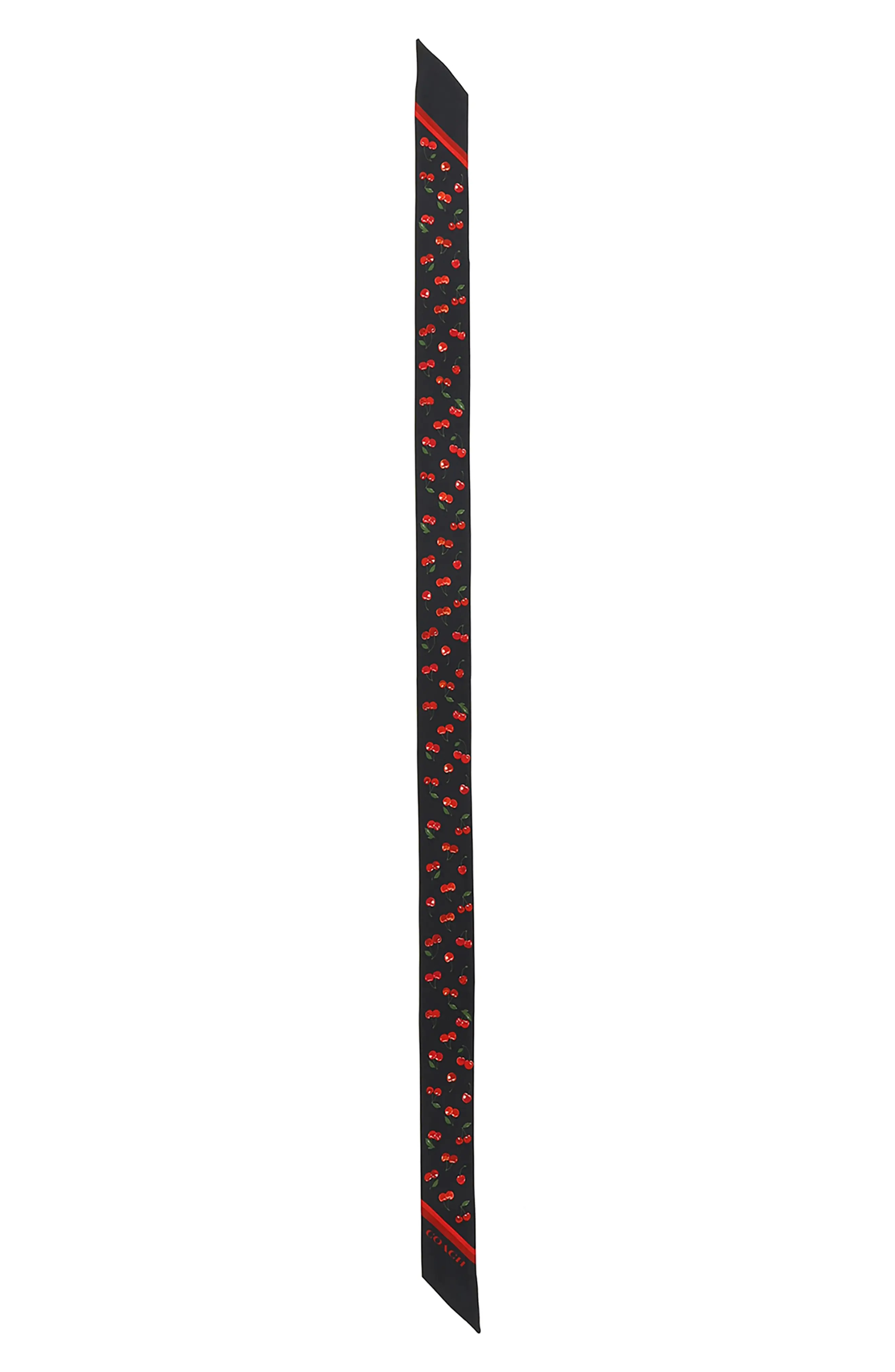 COACH Cherry Print Silk Skinny Scarf (Women) | Nordstrom | Nordstrom