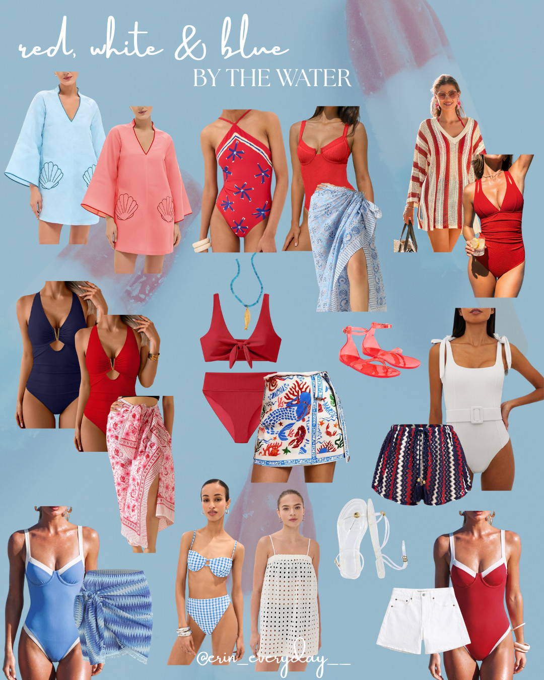 red, white & blue by the water ☀️ own the majority of these amazon one-pieces & cover-ups!  

 #LTKootd #LTKSeasonal #LTKSwim