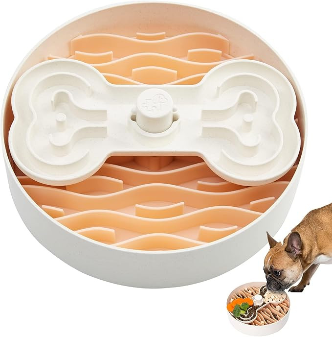 Slow Feeder Dog Bowl, Dog Bowl for Dry, Wet, and Raw Food, 9.8 Inches Dog Food Puzzle Makes Mealt... | Amazon (US)