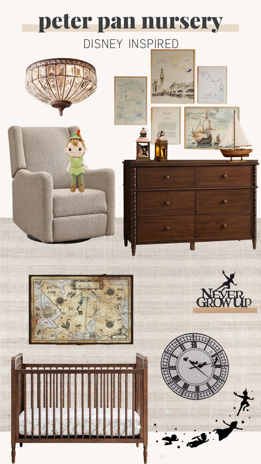 Disney inspired Peter Pan nursery! 


Baby, boy, Peter Pan, vintage, wall decor, furniture, rug 

#LTKHome #LTKBaby #LTKStyleTip