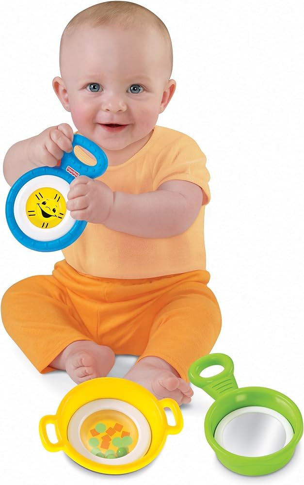 Fisher-Price Brilliant Basics Stack & Nest Pots & Pans | Amazon (US)