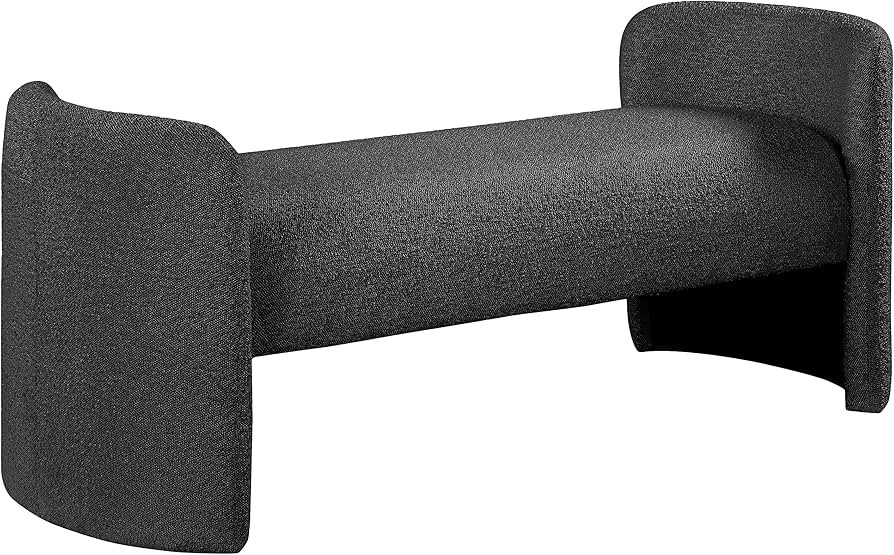 Meridian Furniture Peyton Collection Modern | Contemporary Boucle Fabric Upholstered Bench with R... | Amazon (US)
