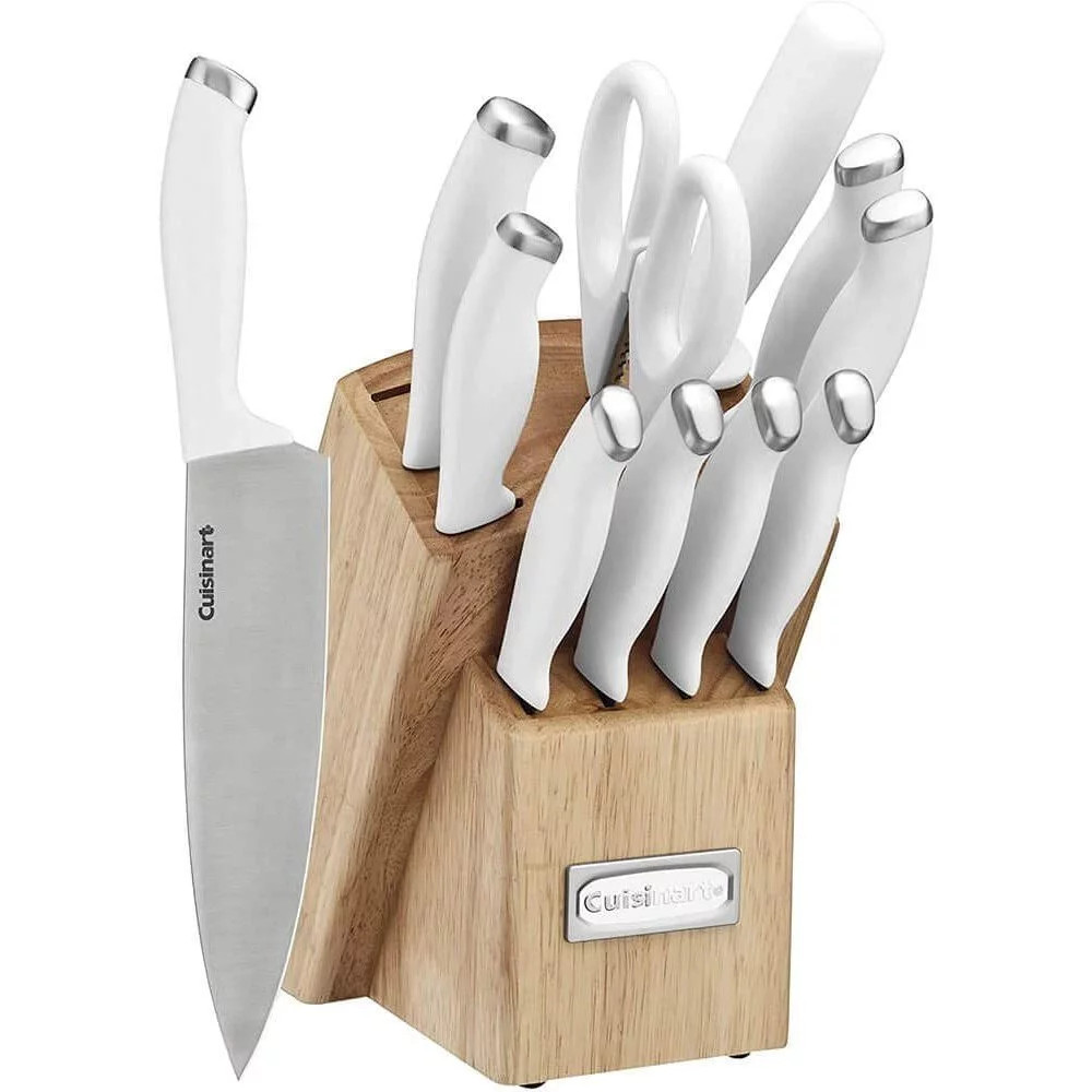 Cuisinart Classic ColorPro Collection White Stainless Steel 12-Piece Knife Block Set - Walmart.co... | Walmart (US)