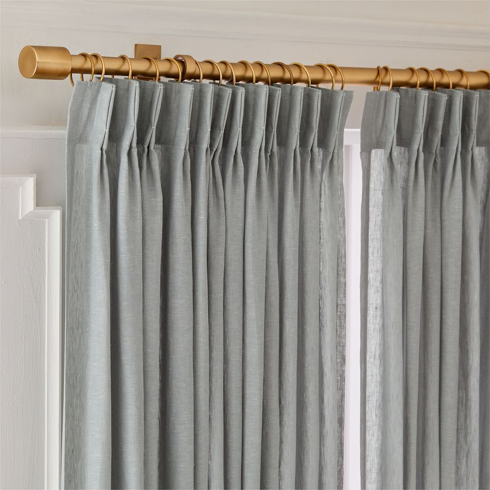 Pleated European Flax Linen Curtain | West Elm (US)
