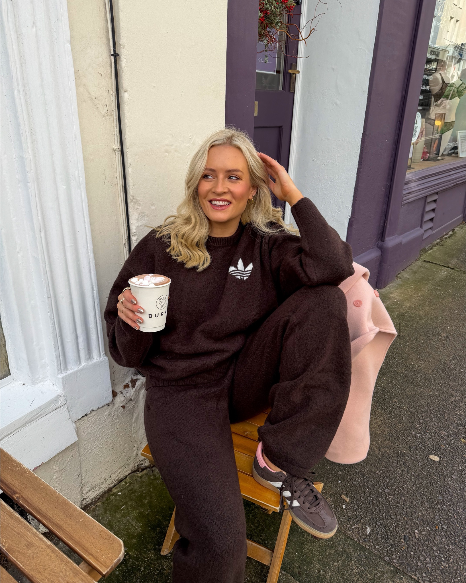 Sundays are for hot chocolate and knit tracksuits 🍫❤️. This @adidasoriginals set from @jdofficial @jdwomen is my current fave!🤍❄️  ad
