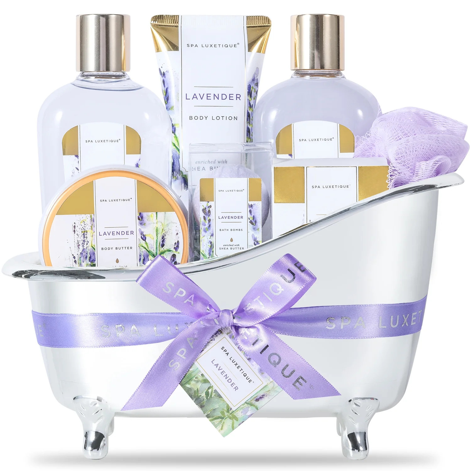 Spa Gift Sets for Women Gifts - 9pcs Lavender Relaxation Bath Baskets, Beauty Holiday Birthday Bo... | Walmart (US)