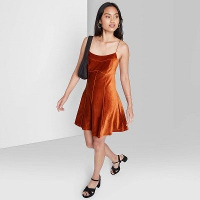 Women&#39;s Sleeveless Seamed Dress - Wild Fable&#8482; Rust XL | Target