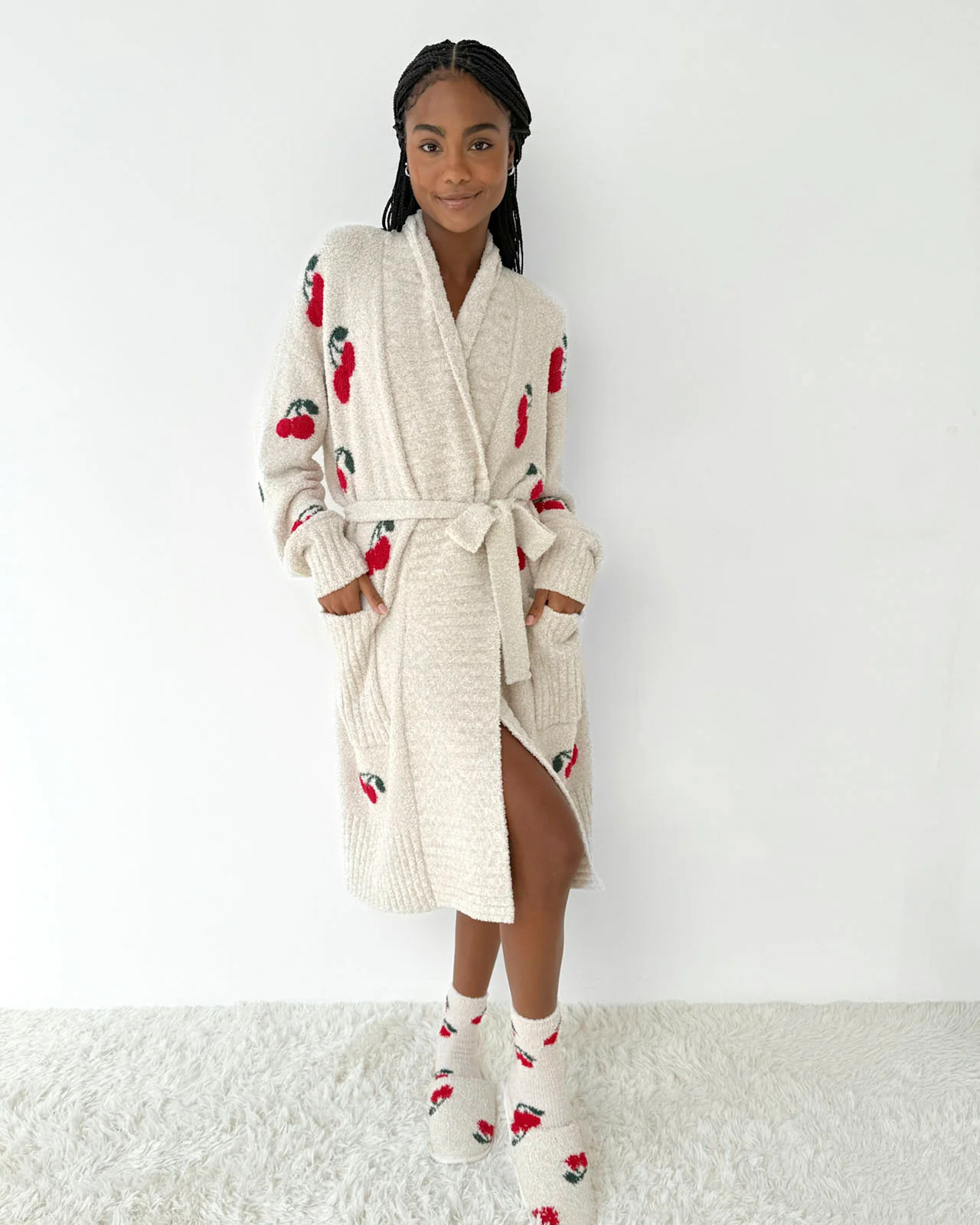 Pomona Fuzzy Yarn Cherries PJ Robe | Splendid