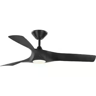 Progress Lighting Ryne 52 in. 3-Blade LED Indoor/Outdoor Black Transitional DC Ceiling Fan-P25006... | The Home Depot