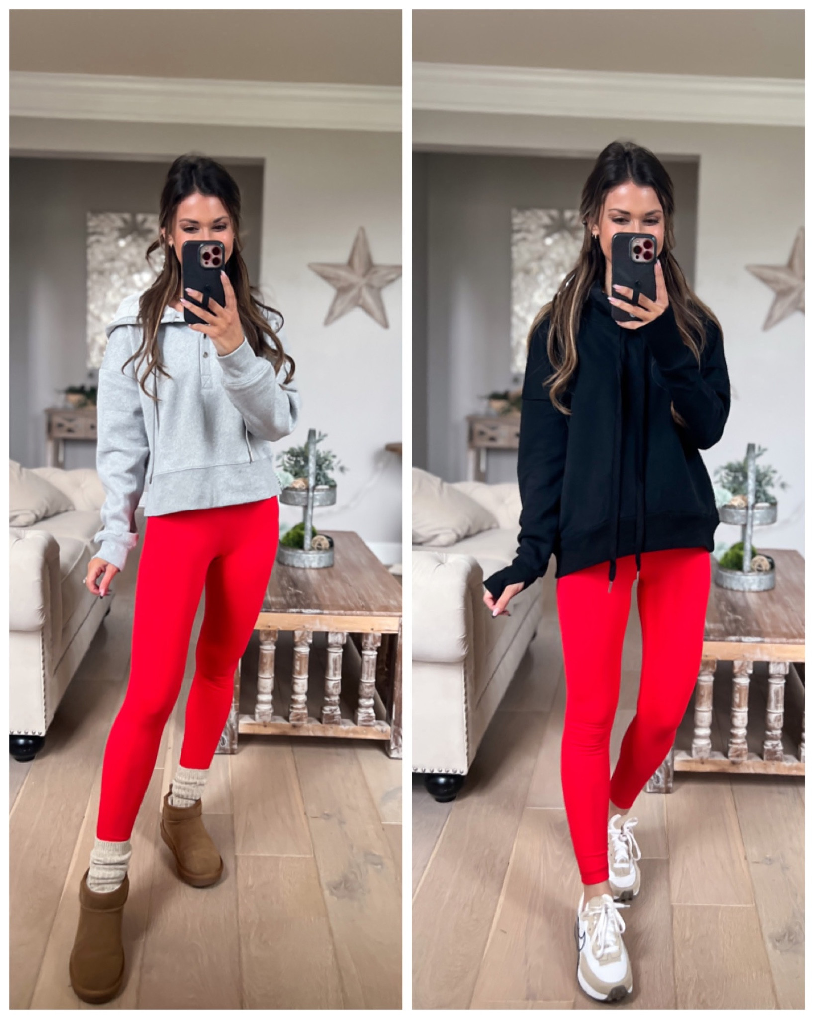 Lululemon look a likes//leggings//xxs//5’1//go down if between and like compression//true to size if not//hoodies//size small//size up if between or like looser//UGG look alikes//sized up 1/2//Nikes//size down if between//

Red

#LTKfit #LTKsalealert #LTKunder50
