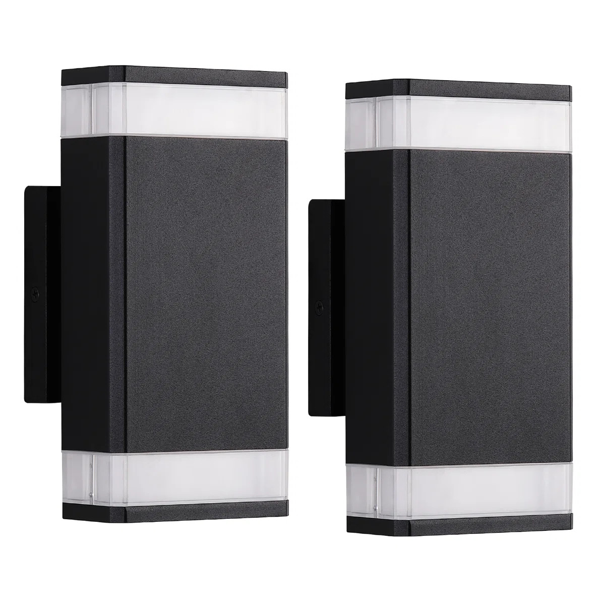 Oliviana 8.8'' H Integrated LED Square Up Down Wall Light Outdoor Waterproof (Set of 2) | Wayfair North America