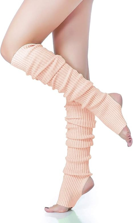 Long Leg Warmer, V28 Women’s Men 80s Party Ribbed Knit Dance Sports | Amazon (US)