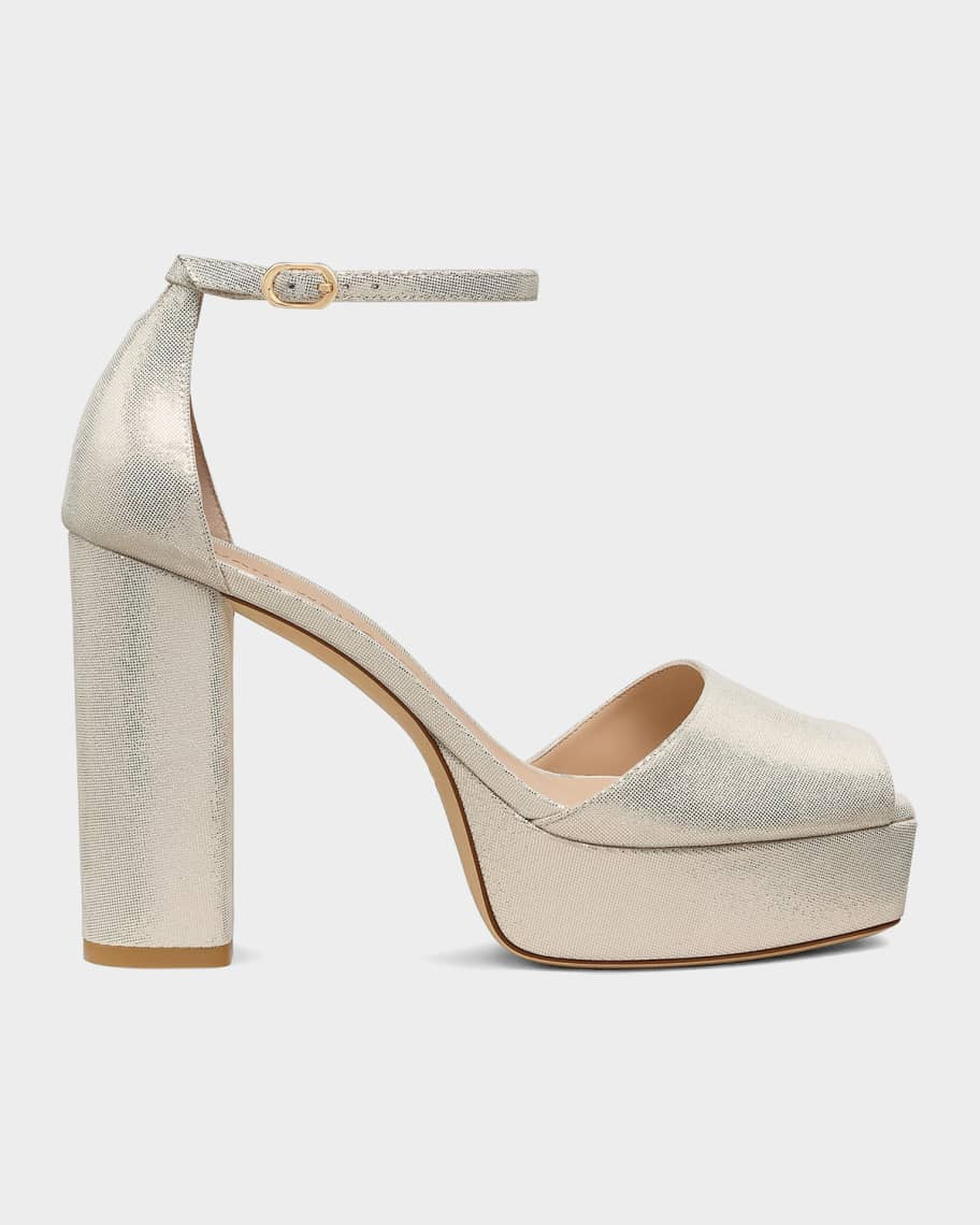110mm Sabrina Platform Ankle-Strap Sandals | Neiman Marcus