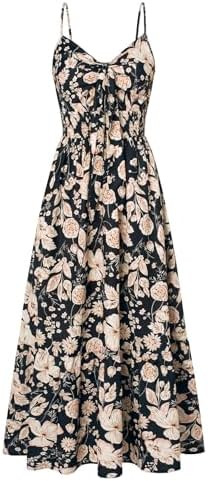 GRACE KARIN Womens Summer Floral Maxi Dresses 2026 Long Flowy Boho Dress Beach Vacation Sundresse... | Amazon (US)