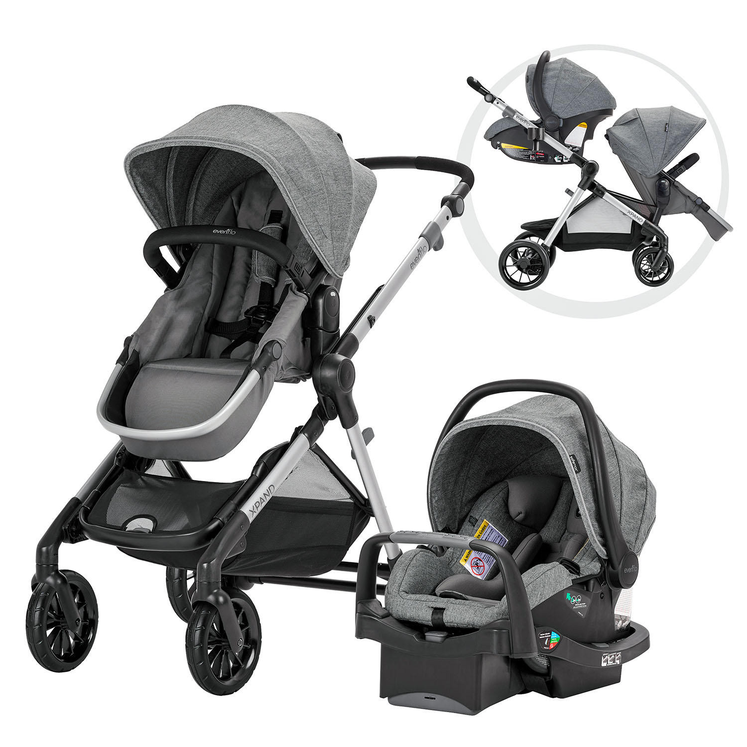 Evenflo Pivot Xpand Travel System with SafeMax Infant Car Seat (Choose Your Color) | Sam's Club