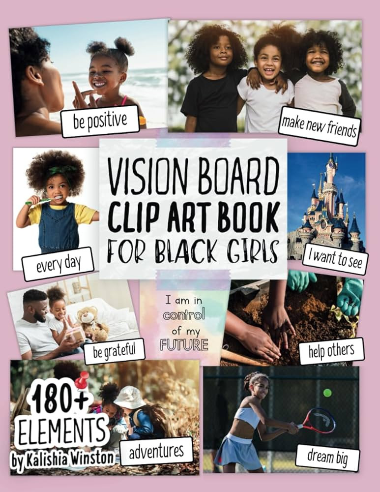 Vision Board Clip Art Book for Black Girls: Design Your Dream Vision Board with an Inspiring Coll... | Amazon (US)