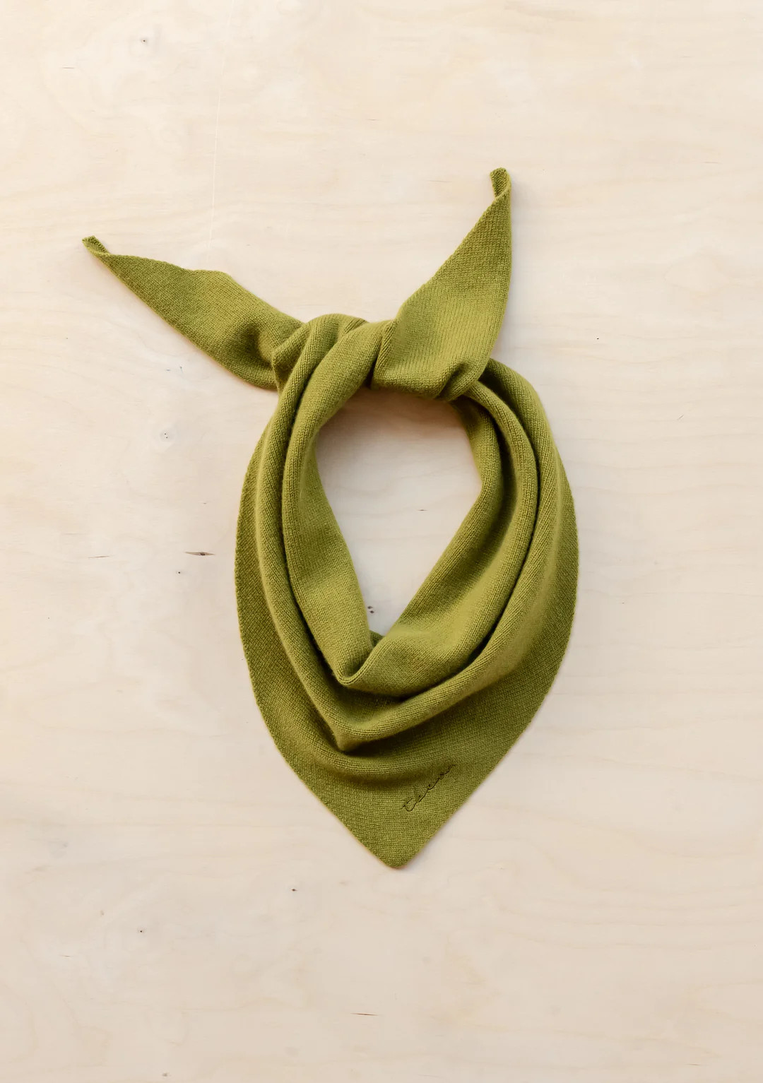 Merino Triangle Scarf in Olive | The Tartan Blanket Co.