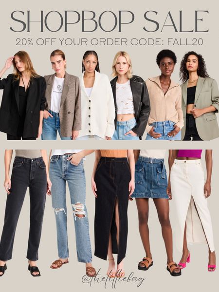 ShopBop 20% off on select new-season styles! Rare for some of these designer favorites to be on sale! 

Fall outfit. Fall fashion. Denim. Sale.

#LTKSeasonal #LTKsalealert #LTKstyletip
