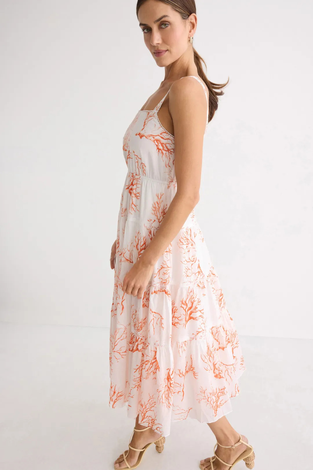 Printed Tiered Midi Dress | Rent the Runway