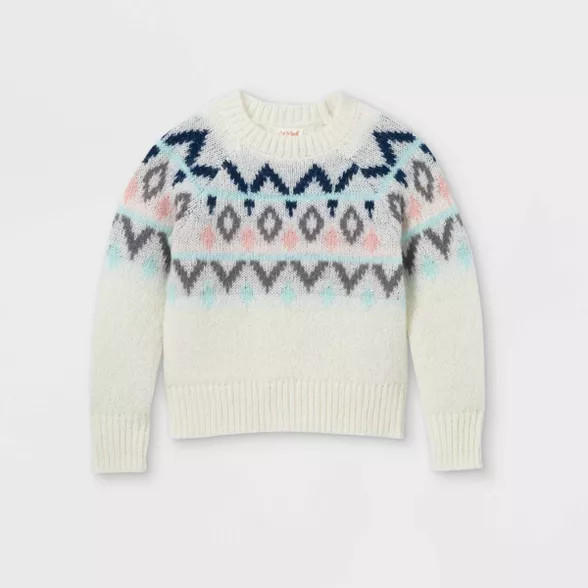 Girls' Fair Isle Pullover Sweater - Cat & Jack™ | Target