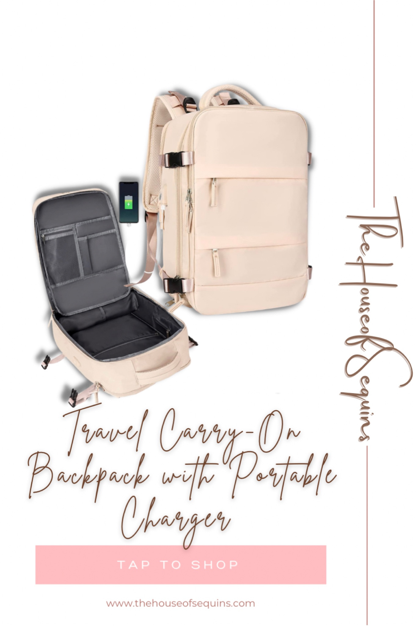 Travel backpack carry-on, packing tip. Amazon finds, Walmart finds. #thehouseofsequins #houseofsequins #tiktok #reels #lifehacks #travel #travelhacks #packing #luggage #carryon #pack #vacation #businesstrip #Airport 