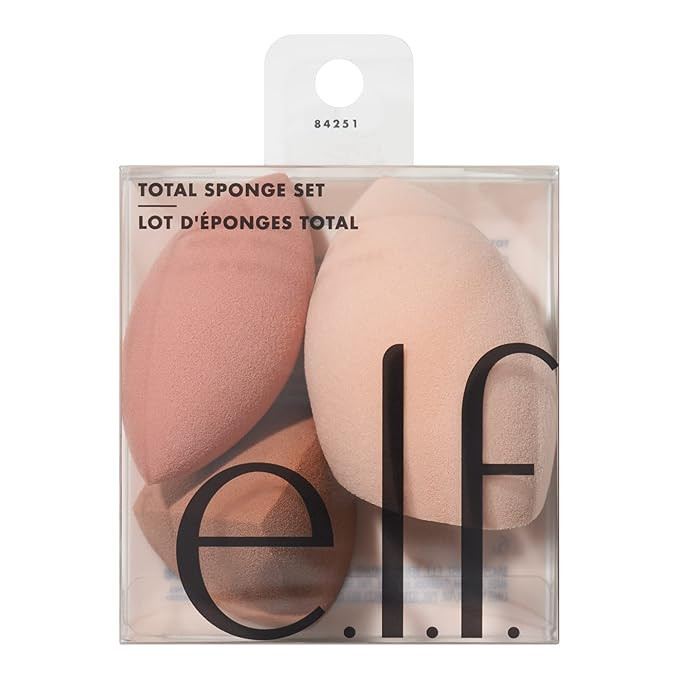 e.l.f. Total Sponge Set, Multi-use Makeup Sponge Set For Flawless Blending, Great For Powder Or L... | Amazon (US)