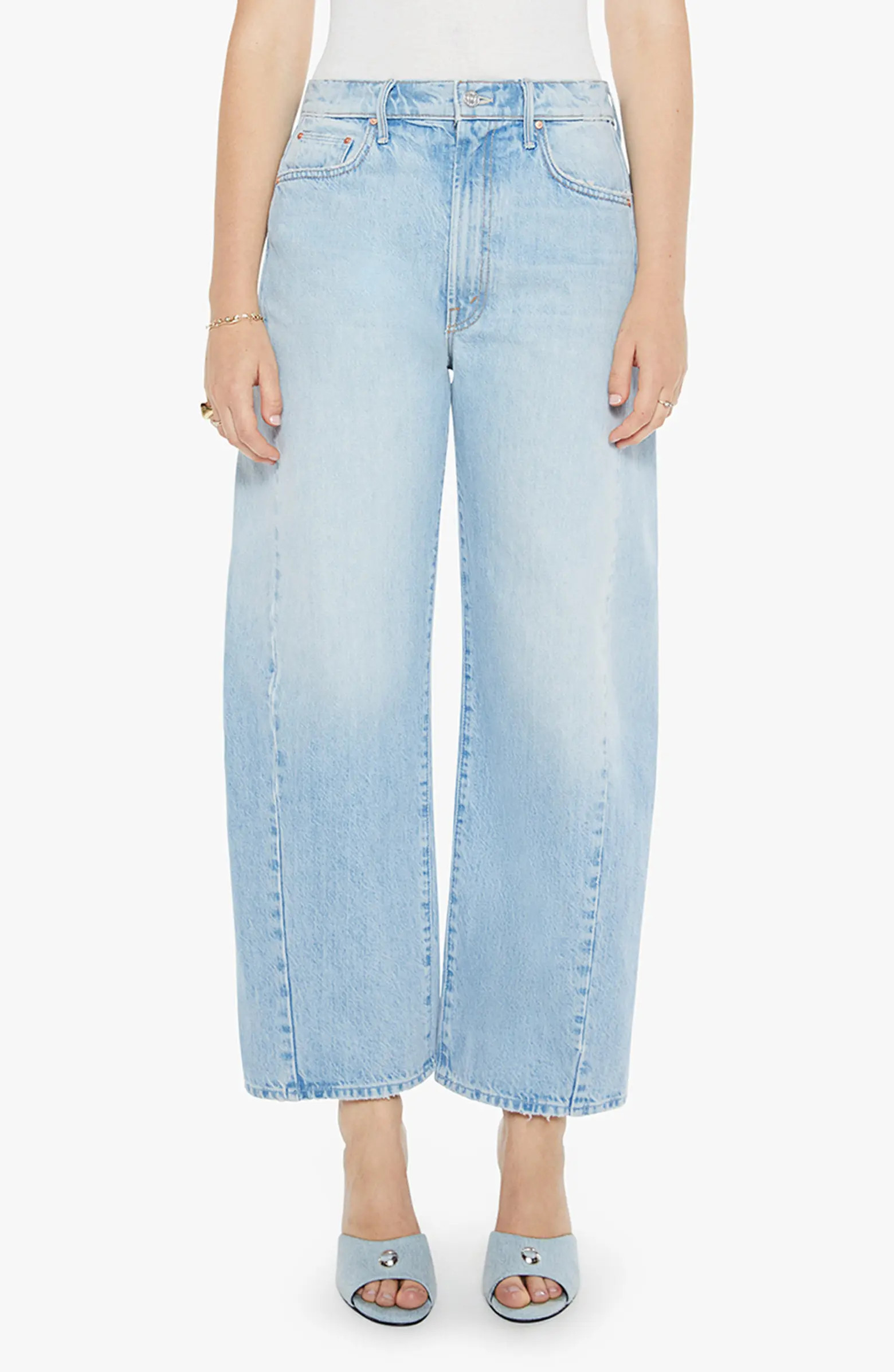 The Full Pipe Flood High Waist Barrel Leg Jeans | Nordstrom