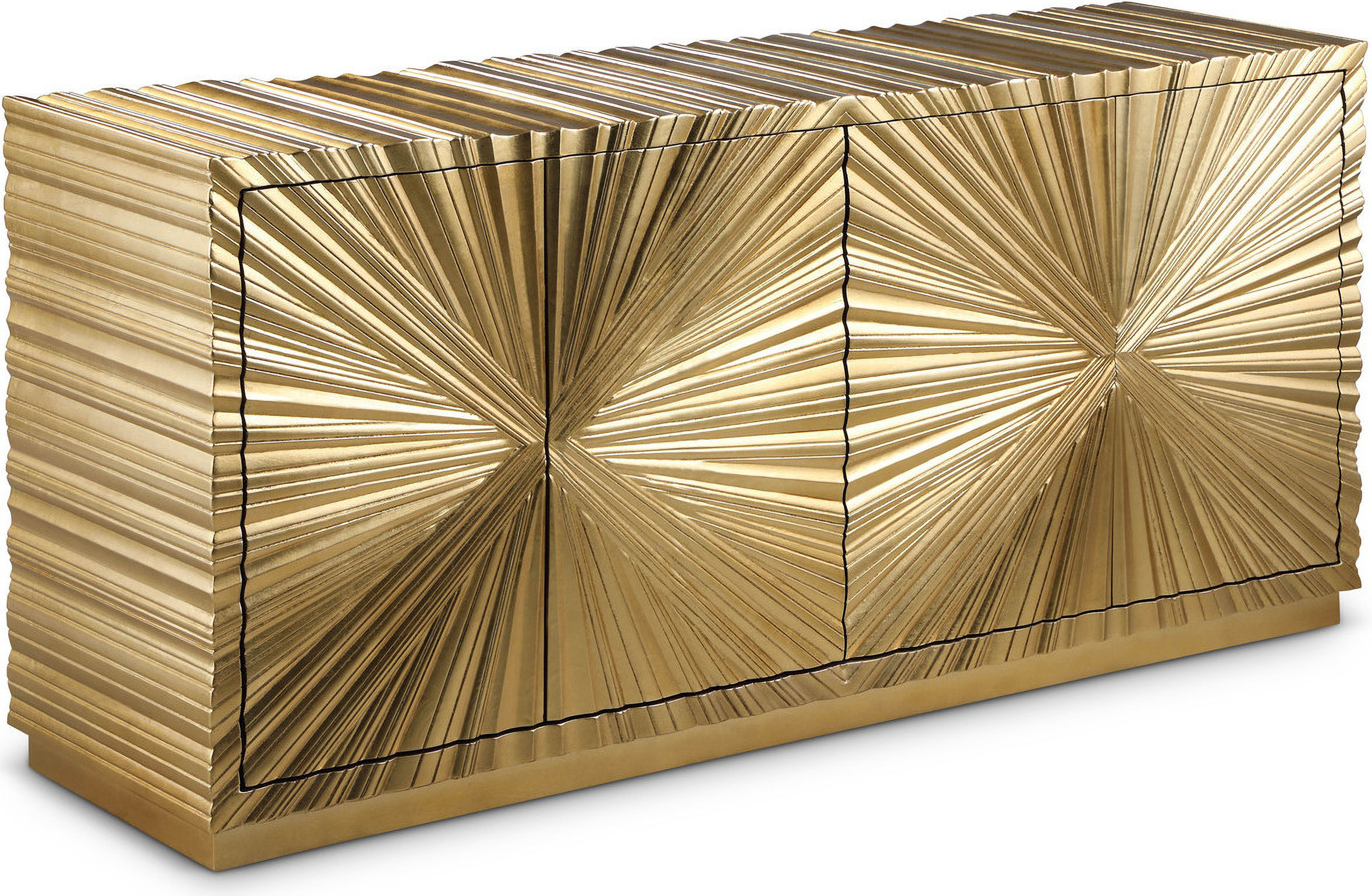 Golda Sideboard/Buffet In Gold Leaf | 1stopbedrooms